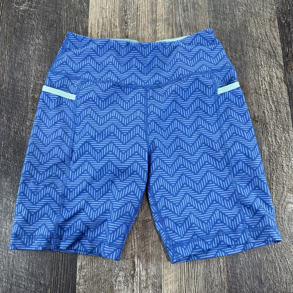 Vineyard Vines Women's Blue Spandex Performance Shorts Tights Bike Yoga Run Sz S